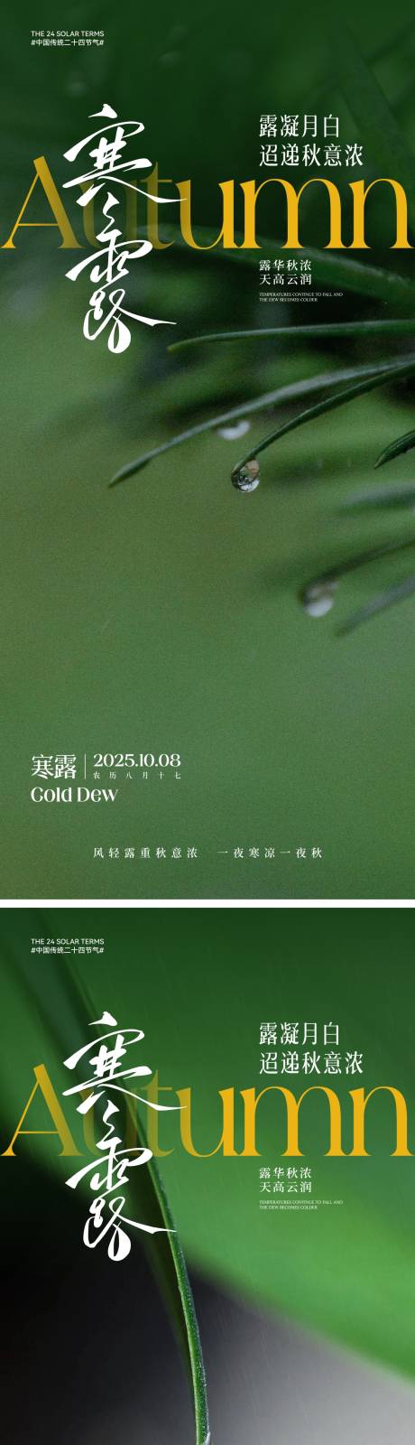 源文件下载【享设计】搜索编号：52720032780332953【寒露节气海报】