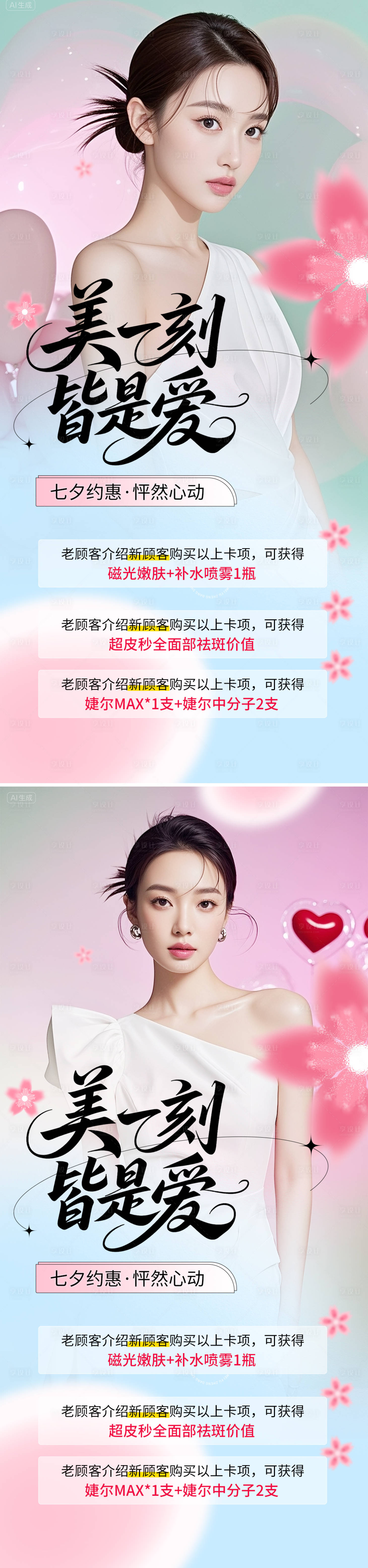 源文件下载【享设计】搜索编号：35940032390932842【医美七夕情人节活动海报】