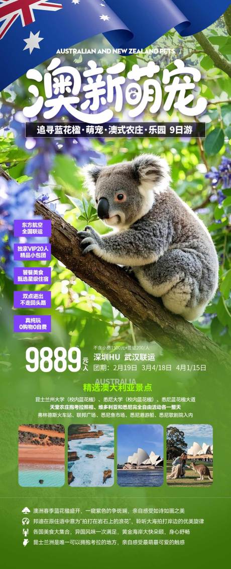 源文件下载【享设计】搜索编号：22850032754874360【澳新萌宠旅游海报】