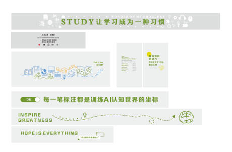 自习室文化墙背景板