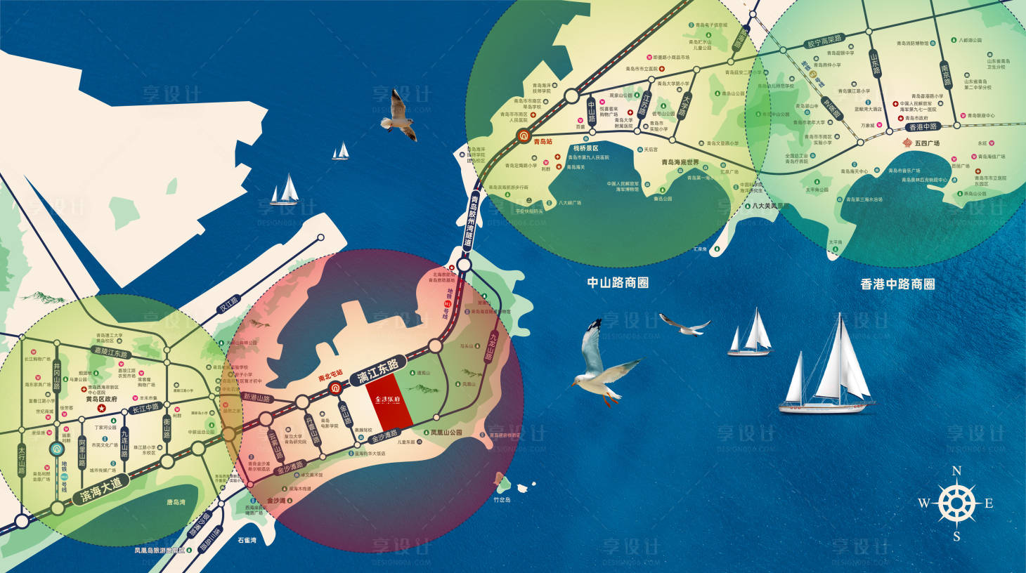 源文件下載【享設計】搜索編號：96320032528798411【地產區位圖】