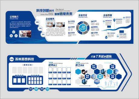 源文件下载【企业科技文化墙 】编号：72430032333819166
