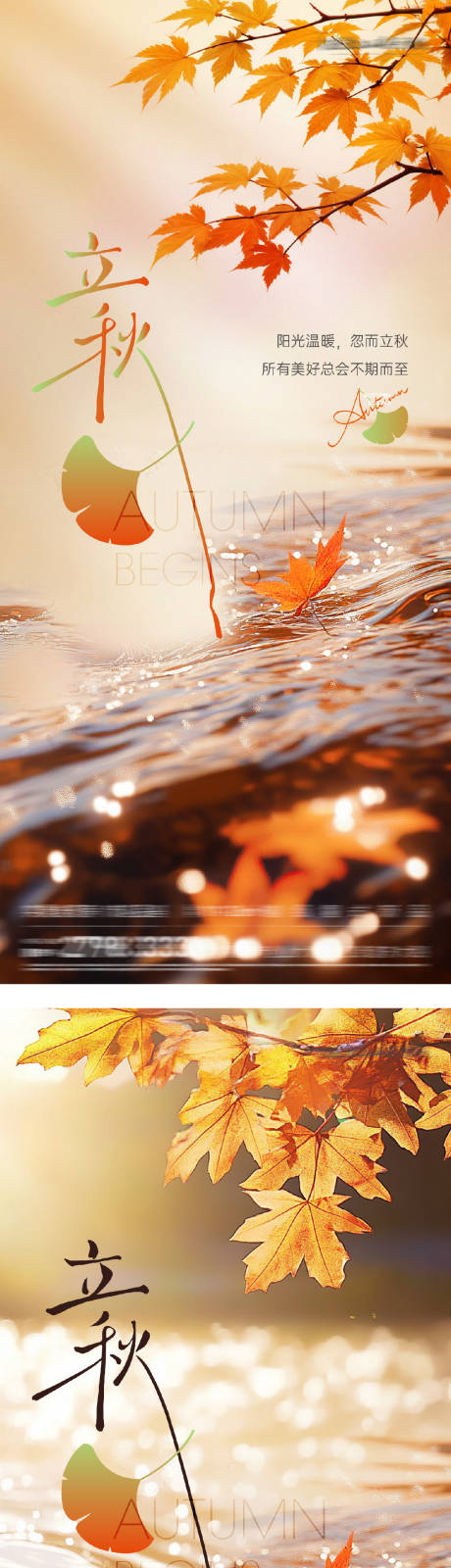 地产立秋实景海报