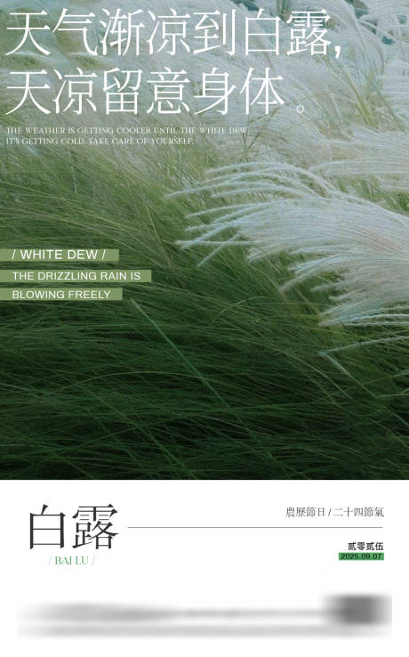 源文件下载【享设计】搜索编号：99780032796087801【白露唯美意境海报】