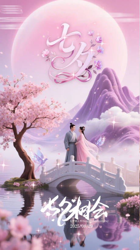 源文件下载【享设计】搜索编号：59640032691926008【七夕情人节海报】