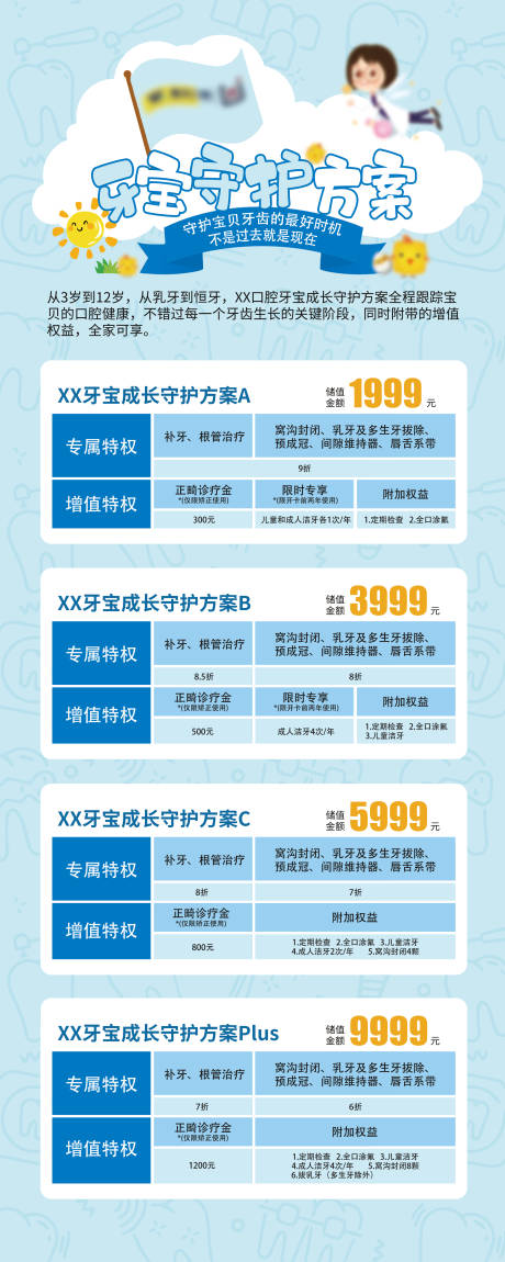 源文件下载【享设计】搜索编号：34130032312715131【儿牙守护方案口腔营销活动易拉宝】