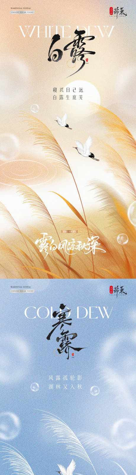 源文件下载【享设计】搜索编号：29430032700448157【地产白露寒露芦苇风景海报】