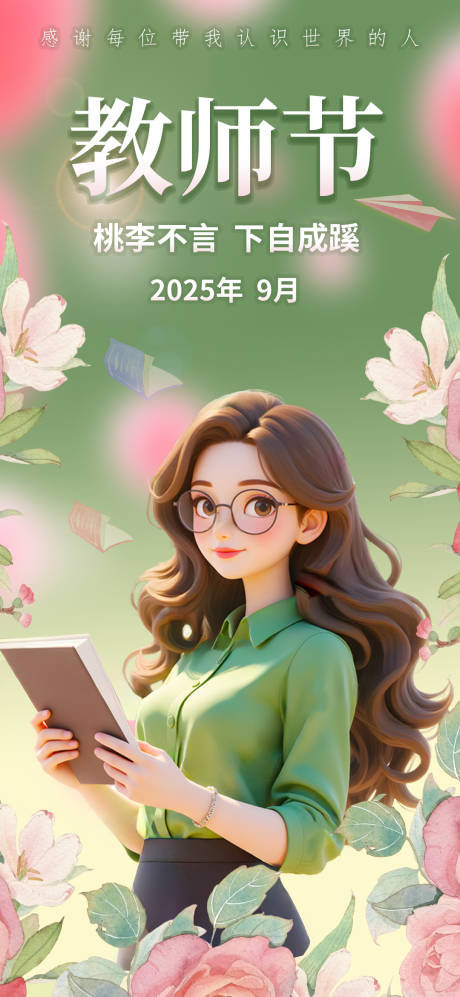 源文件下载【享设计】搜索编号：76650032706478314【教师节海报】