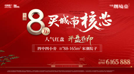 源文件下载【享设计】搜索编号：54380032317961462【红色开盘主画面】