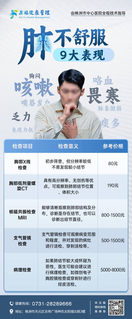 源文件下載【享設計】搜索編號：95240032518229773【肺部檢查科普海報】
