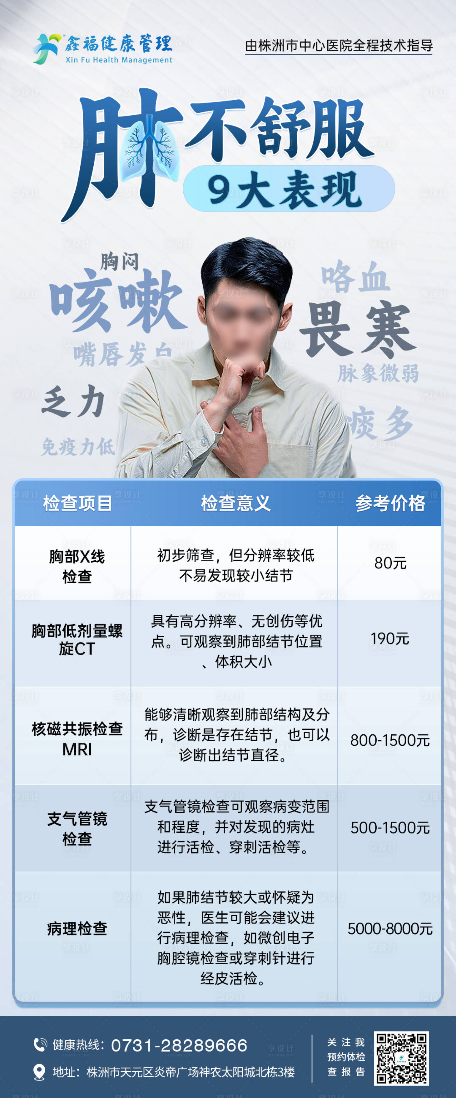 源文件下載【享設計】搜索編號：95240032518229773【肺部檢查科普海報】