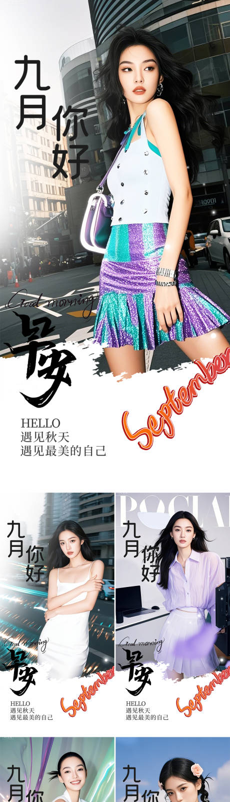 源文件下載【享設計】搜索編號：86540032817389339【醫美早安人物系列海報】