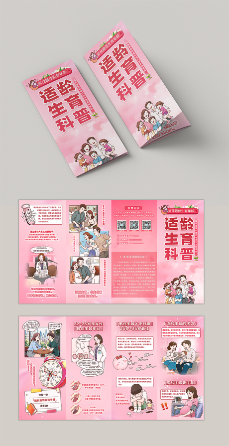 源文件下载【享设计】搜索编号：56260032697558250【适龄生育科普四折页】