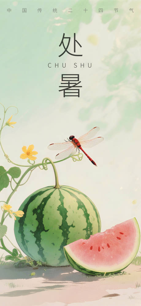 源文件下載【享設(shè)計(jì)】搜索編號(hào)：67220032408395573【處暑海報(bào) 】