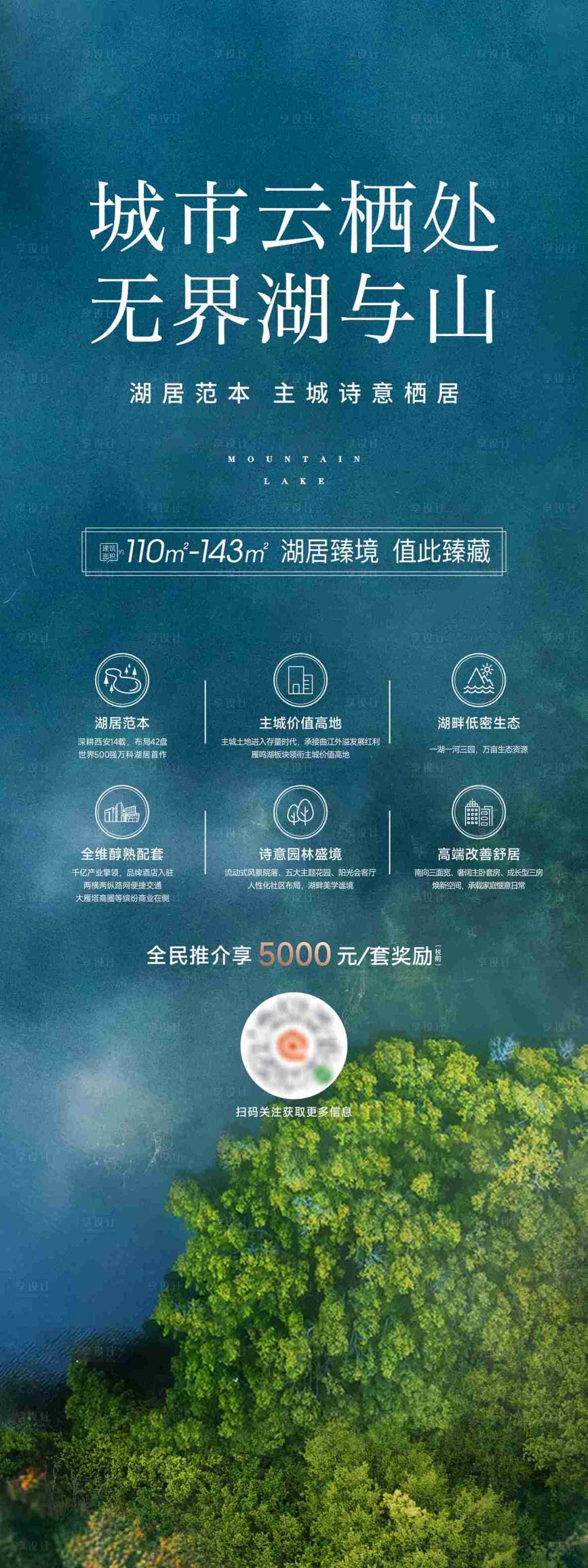 源文件下載【享設計】搜索編號：51300032679918837【湖居房產宣傳海報展板】