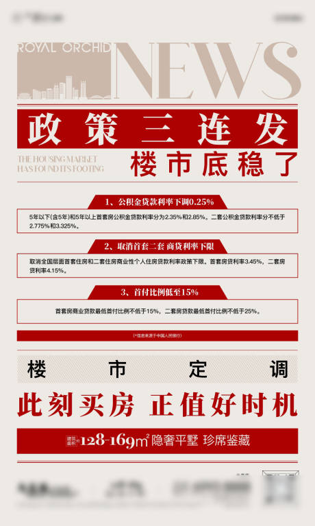 源文件下载【享设计】搜索编号：92920032731507720【地产销售政策报刊海报】