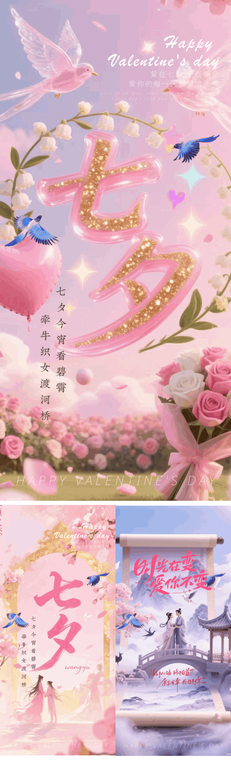 源文件下载【享设计】搜索编号：84590032783169865【七夕节日海报设计】