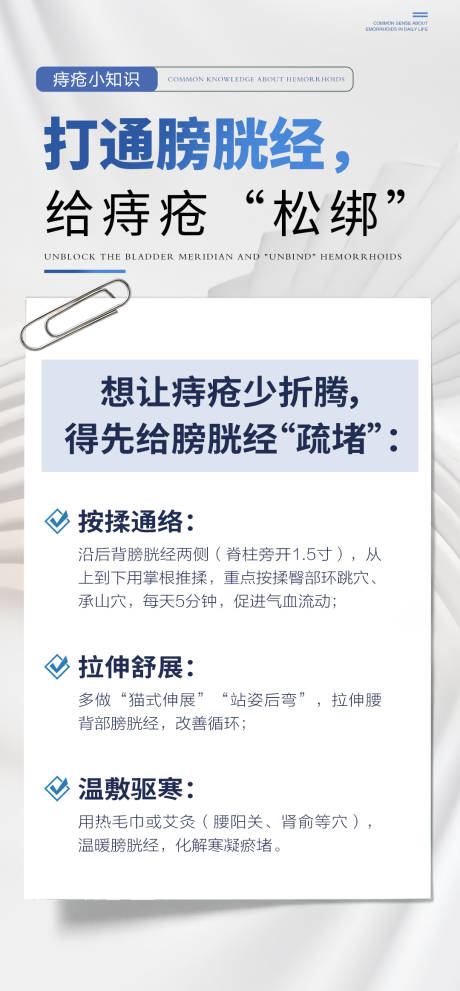痔疮健康科普品牌宣传海报