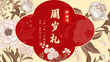 源文件下載【享設(shè)計】搜索編號：41610032729085448【生日周歲禮背景布置海報電視投屏圖片】