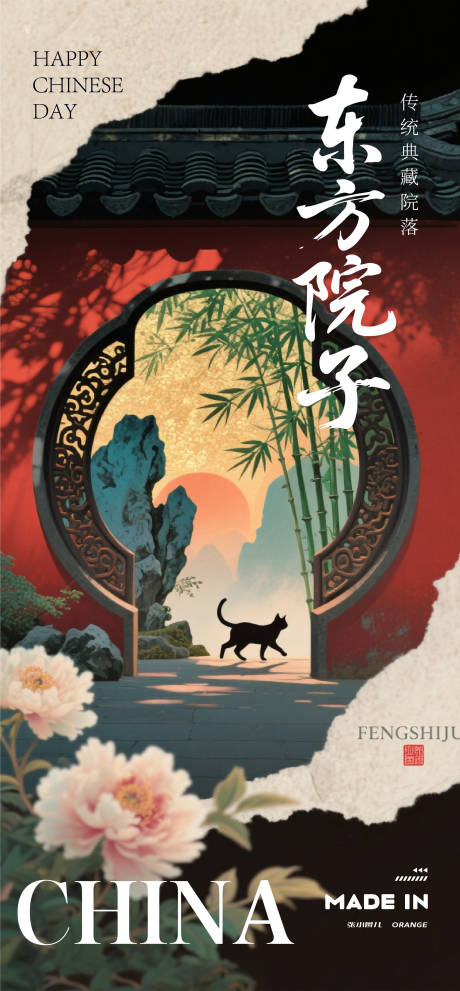 源文件下载【享设计】搜索编号：90620032577141756【中式院落海报】