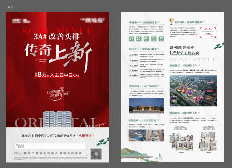 源文件下载【享设计】搜索编号：69470032504452472【地产红色海报单页】