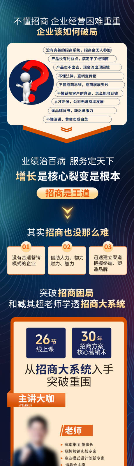 招商课程视频课宣传长图