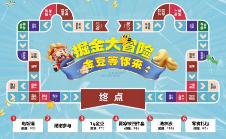 源文件下載【享設計】搜索編號：76230032483079453【大富翁游戲展板】