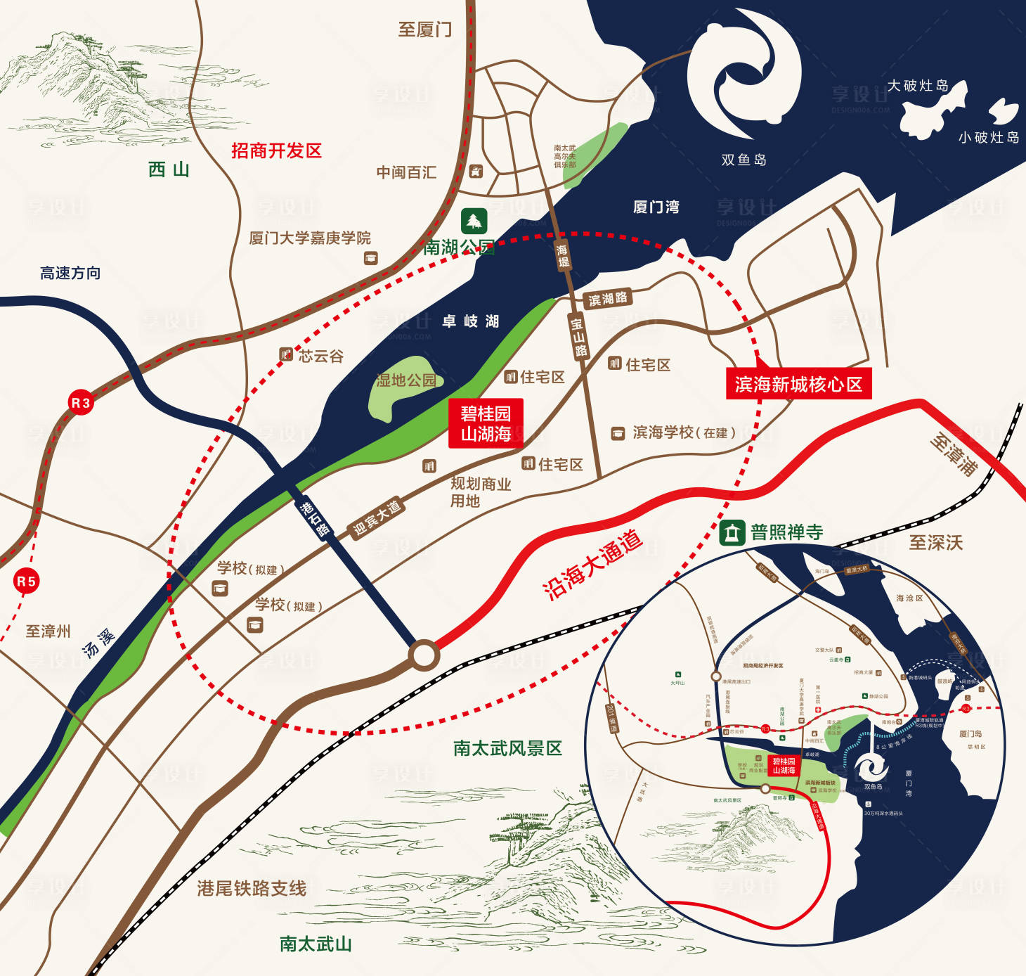 源文件下载【享设计】搜索编号：69810032368787376【地产区位图】