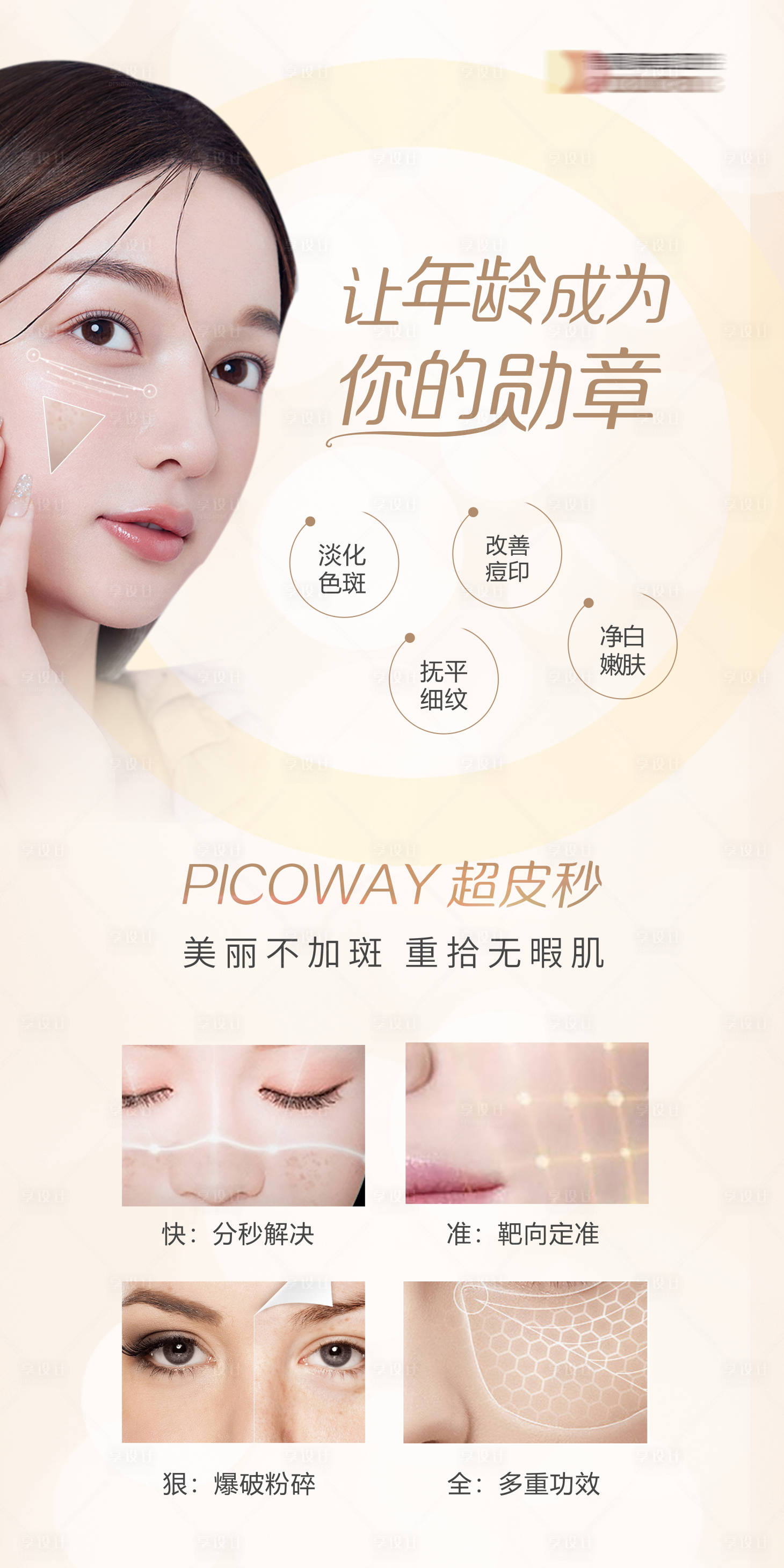 源文件下载【享设计】搜索编号：44710032439004240【医美超皮秒宣传灯片】