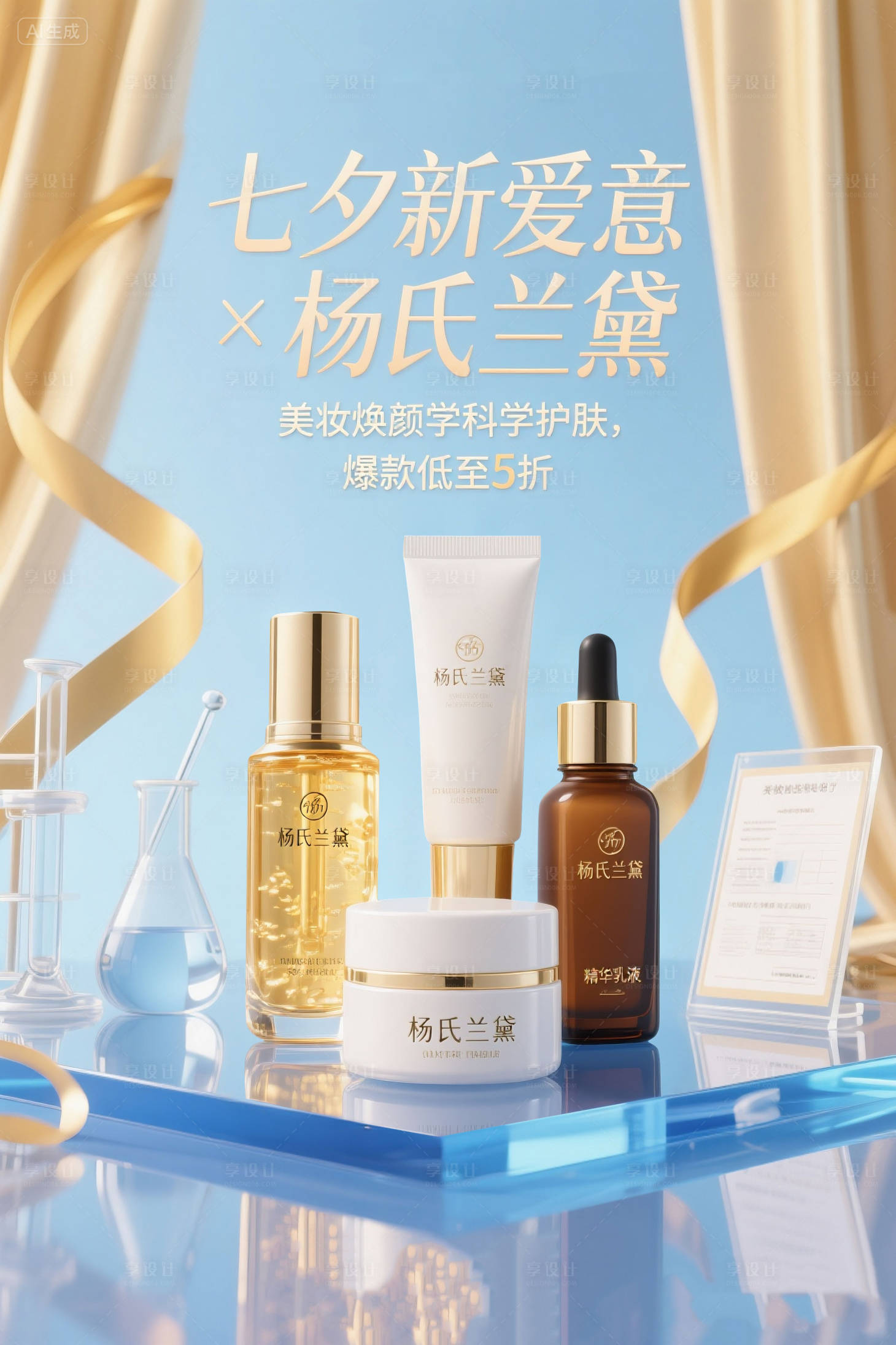 源文件下载【享设计】搜索编号：58860032398012610【化妆品电商海报】