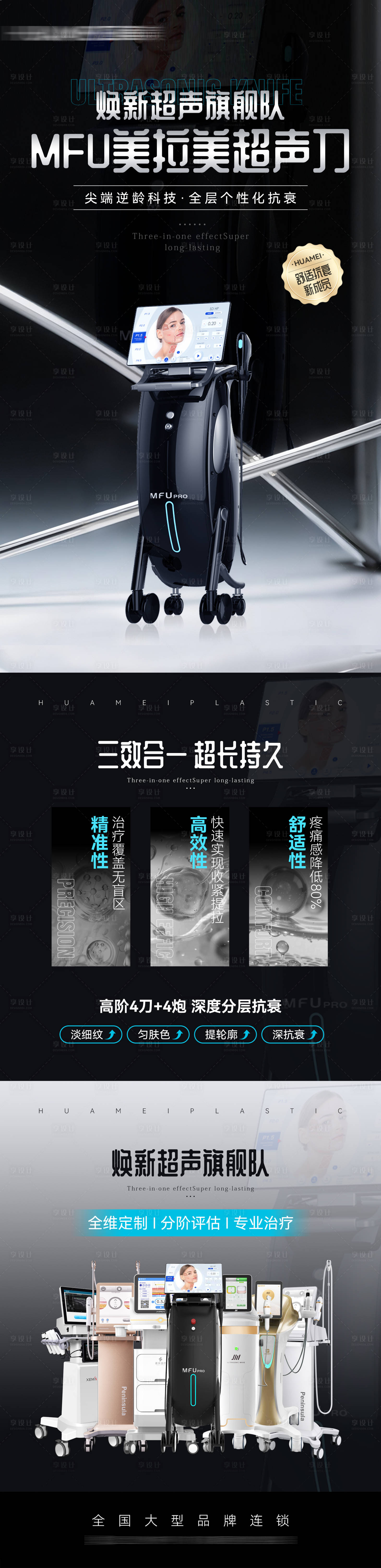源文件下載【享設計】搜索編號：97890033211843645【醫(yī)美美拉美超聲刀長圖詳情】