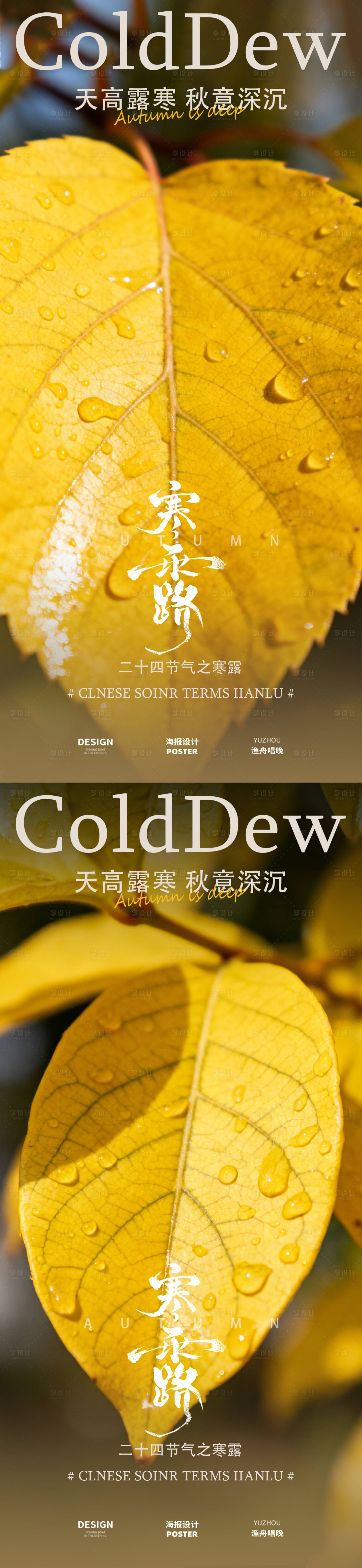 源文件下载【享设计】搜索编号：45870033337676298【寒露二十四节气海报】