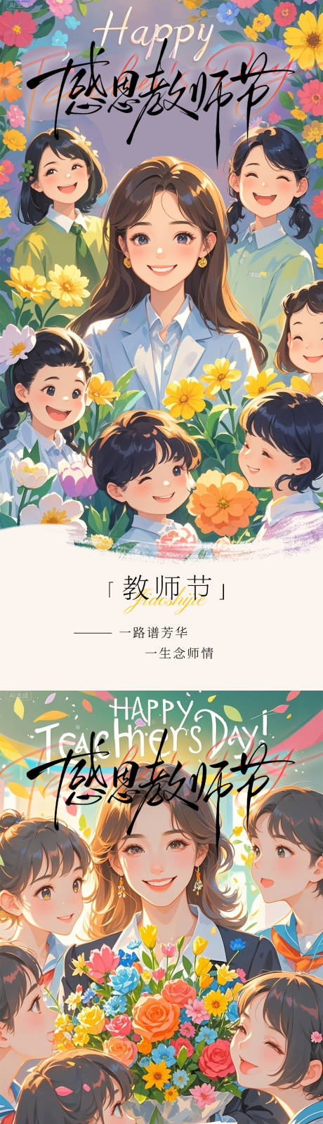 源文件下载【享设计】搜索编号：73230032928332992【教师节海报】