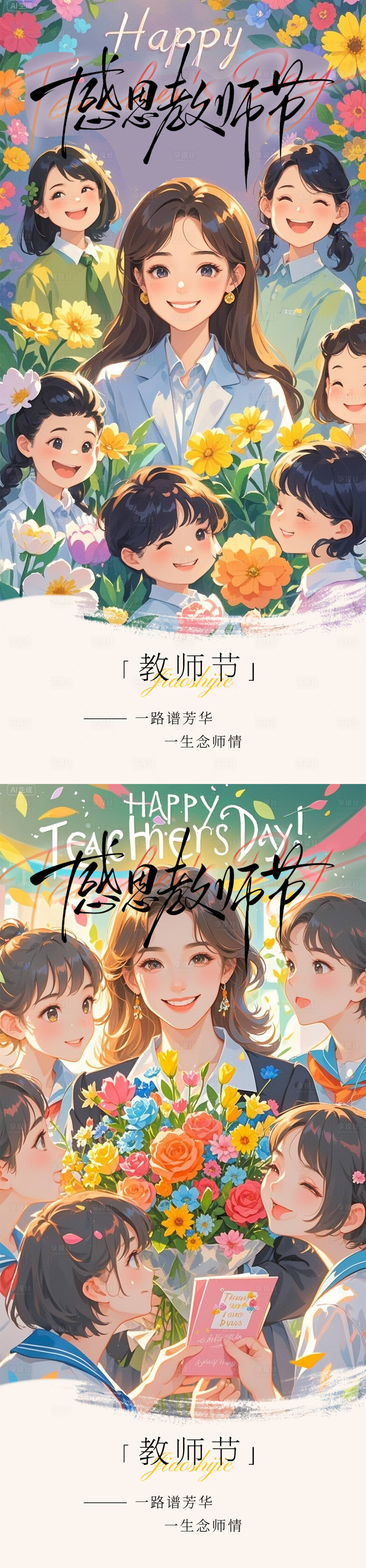 源文件下载【享设计】搜索编号：73230032928332992【教师节海报】