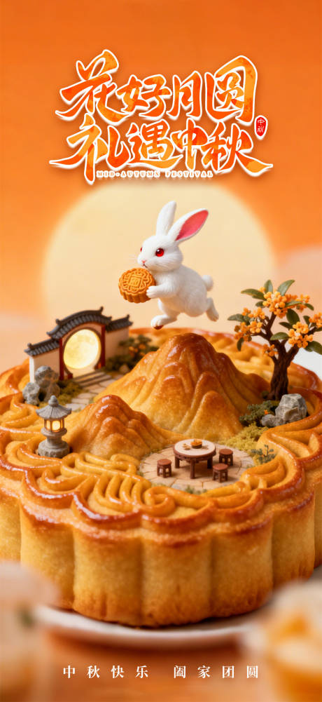 源文件下载【享设计】搜索编号：65040033226647225【中秋节 节日海报】