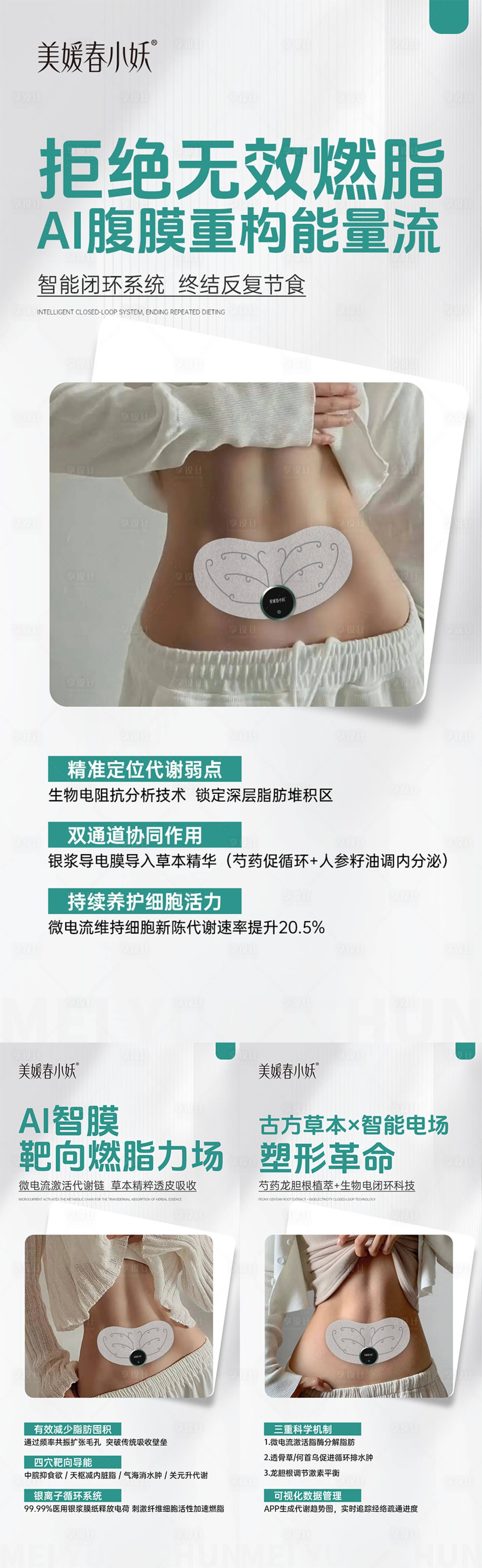 源文件下載【享設計】搜索編號：52810032924712855【AI產品減肥造勢系列海報】