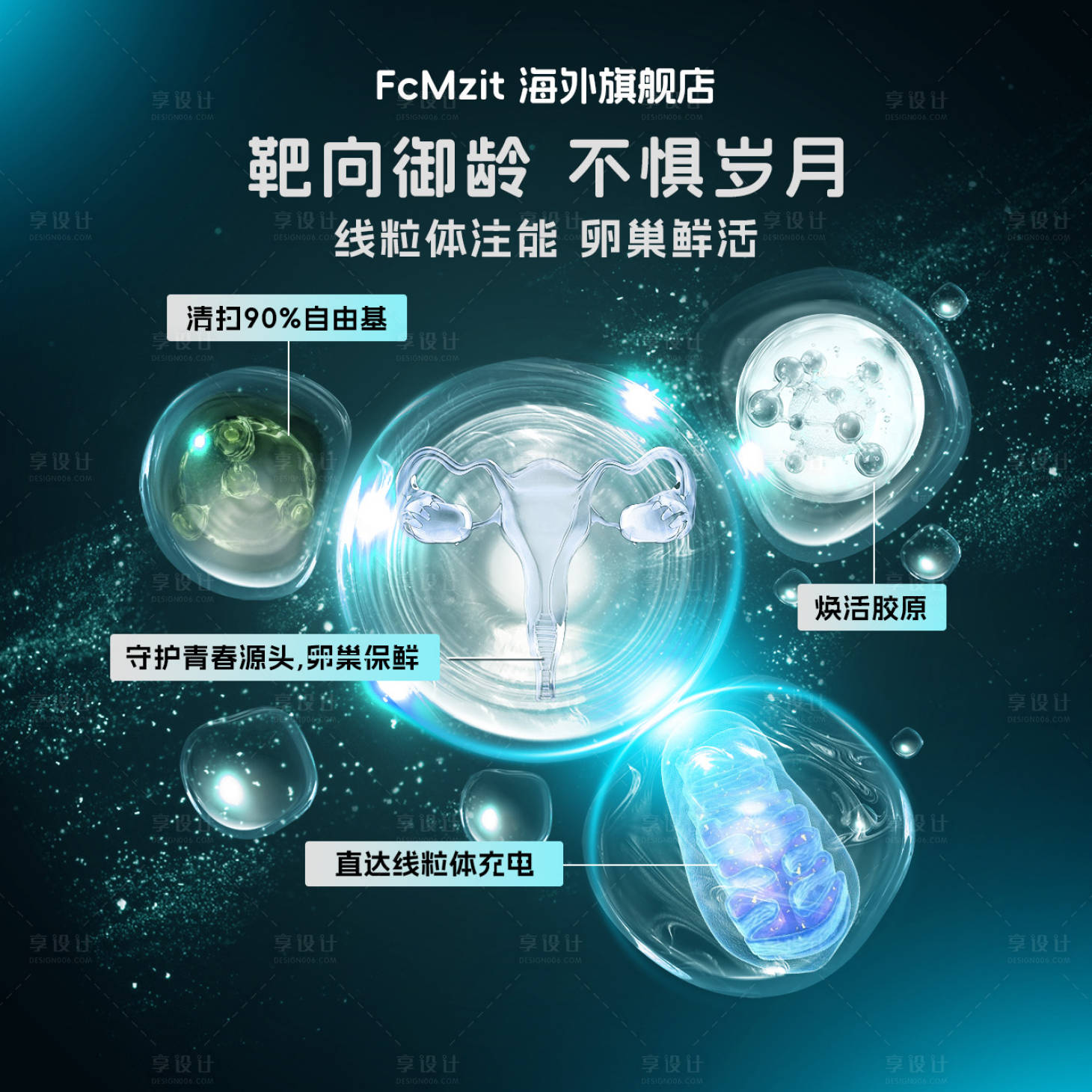 源文件下载【享设计】搜索编号：14060032874163978【明星代言抗衰美白电商海报】