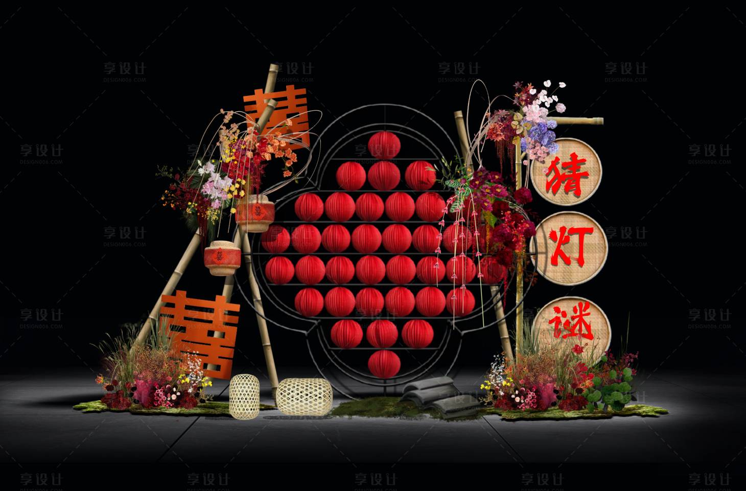 源文件下载【享设计】搜索编号：95050033135374045【中式婚礼效果图美陈】