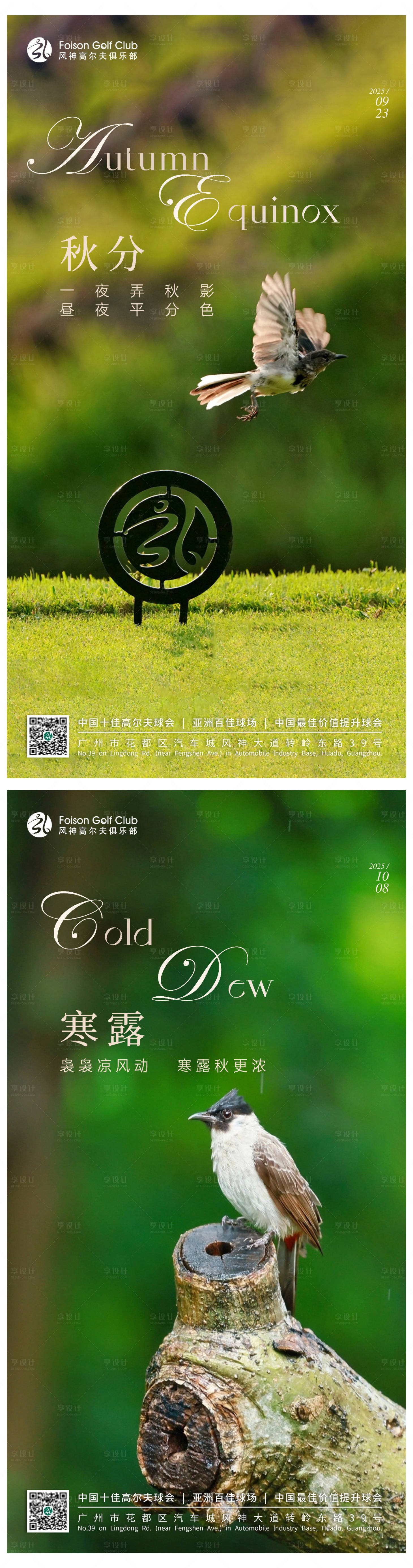 源文件下载【享设计】搜索编号：46670033223226329【鸟类节气海报】