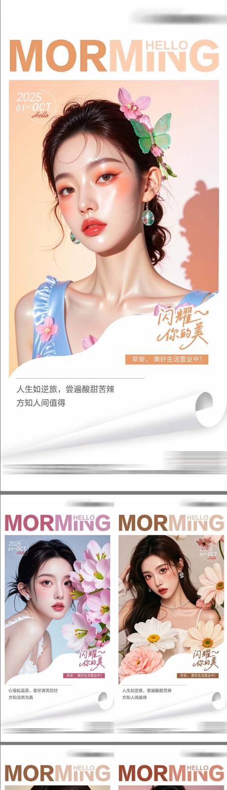 源文件下载【享设计】搜索编号：38500033096593741【医美整形早安海报日签系列】