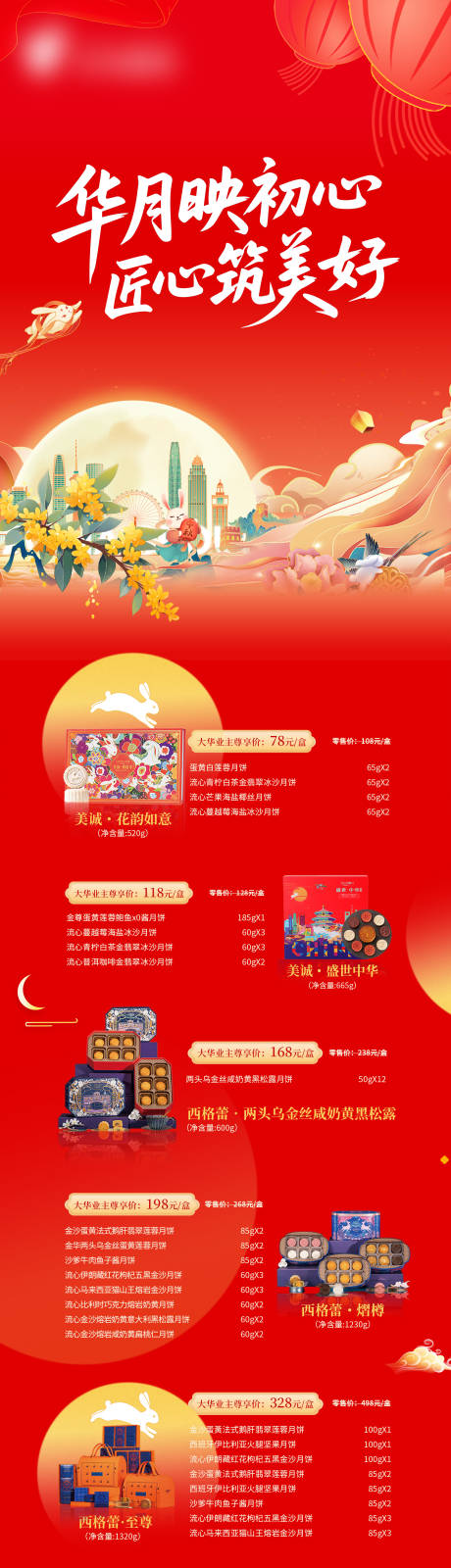 源文件下载【享设计】搜索编号：98320033243333532【中秋国庆月饼礼盒海报】