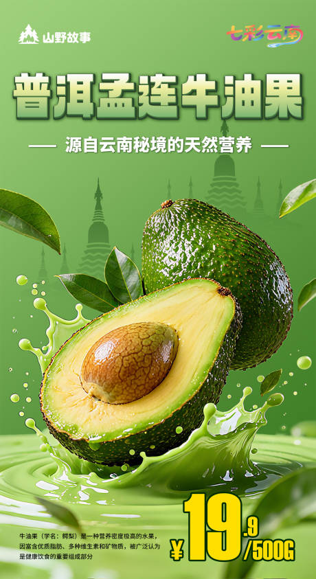 源文件下载【享设计】搜索编号：39110033334673777【牛油果海报】