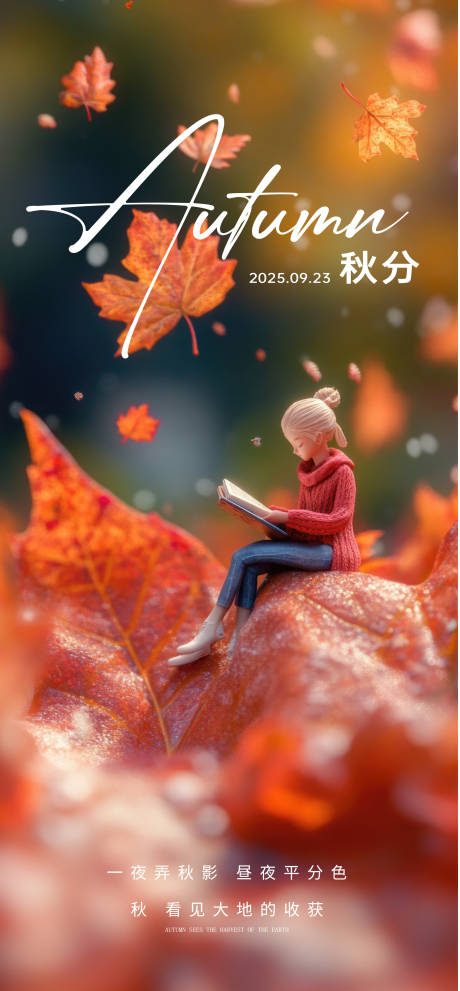 源文件下载【享设计】搜索编号：41630033215864542【秋分海报】