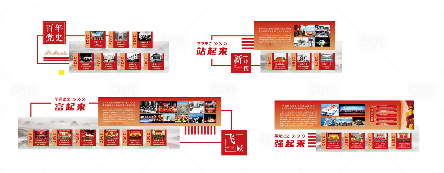 源文件下載【享設(shè)計(jì)】搜索編號：16530032987376231【百年黨史文化墻】