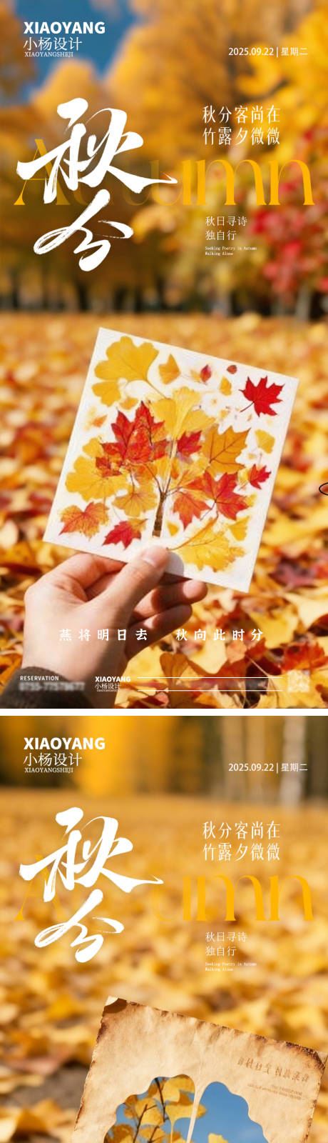 源文件下载【享设计】搜索编号：94050033137211817【秋分节气系列海报】