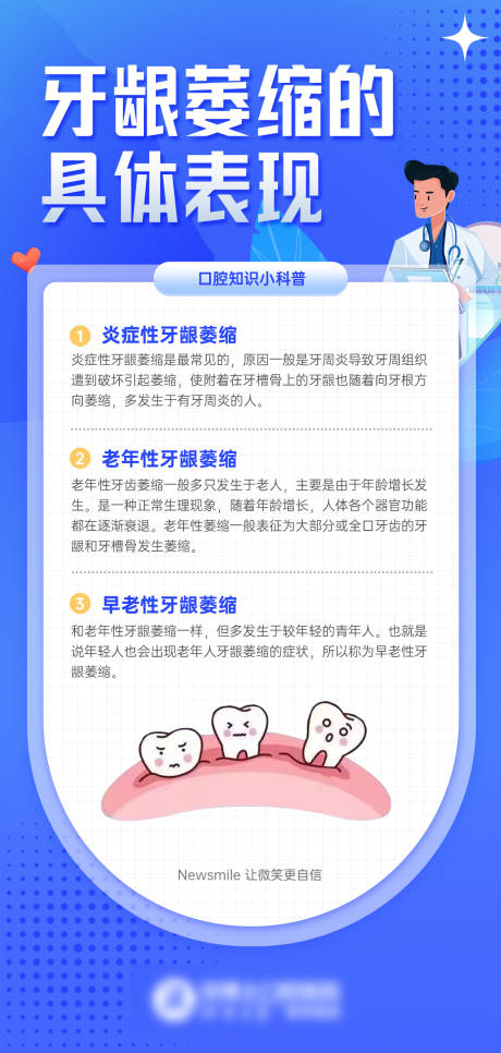 源文件下載【享設(shè)計】搜索編號：70950033071123846【牙齦萎縮科普海報】