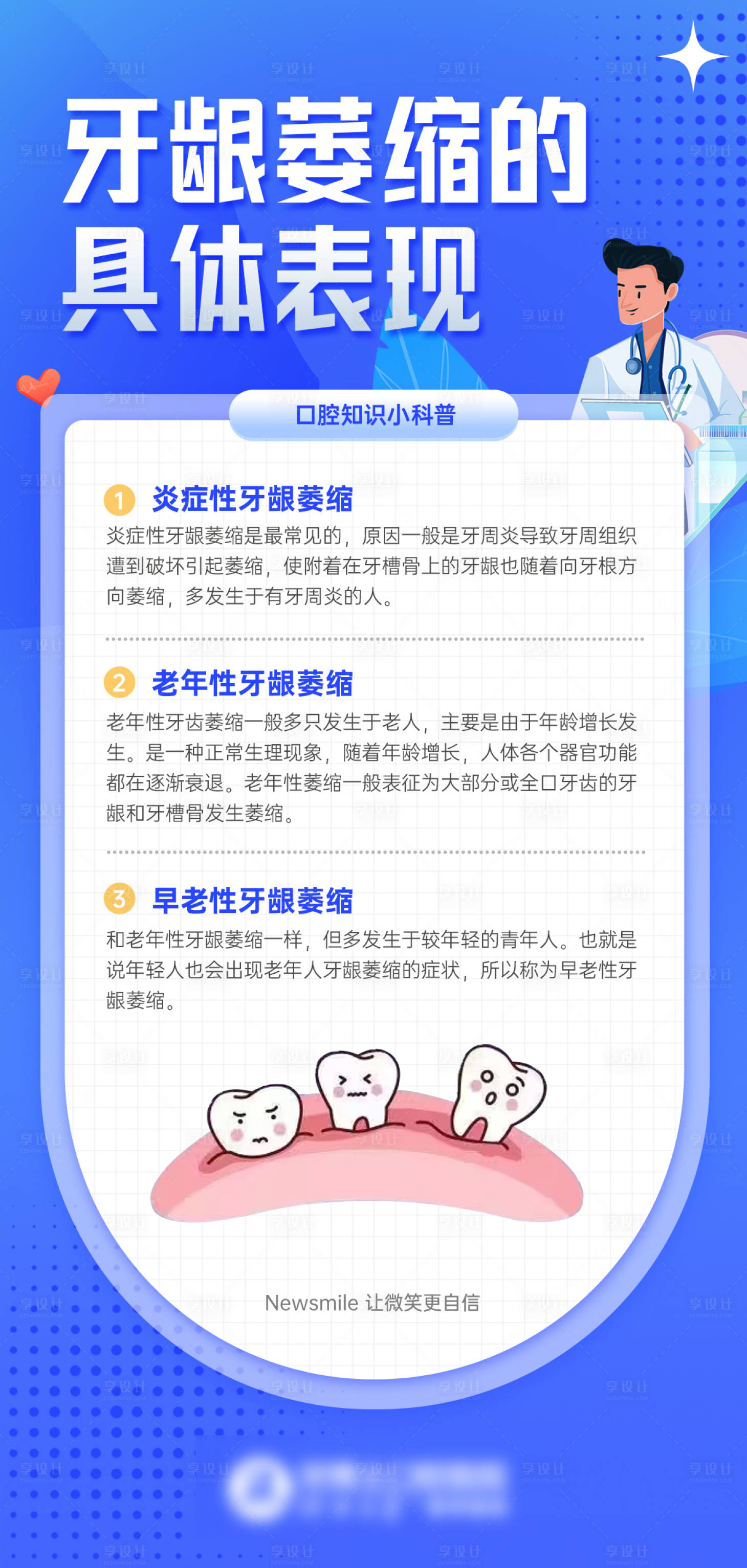 源文件下載【享設計】搜索編號：70950033071123846【牙齦萎縮科普海報】