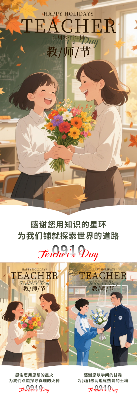 源文件下載【享設計】搜索編號：16650032968196863【教師節海報】