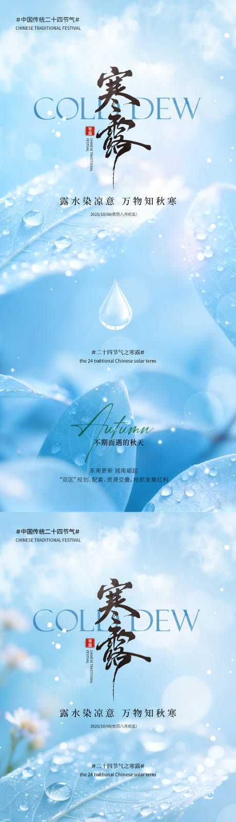 源文件下载【享设计】搜索编号：48850033290808326【寒露简约实景节气海报】