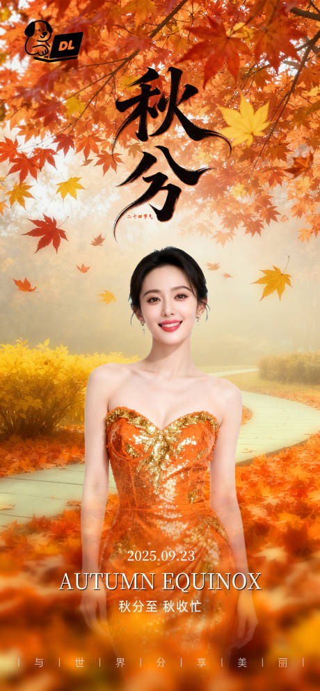 源文件下載【享設計】搜索編號：37720033062949289【美業醫美秋分節氣海報】